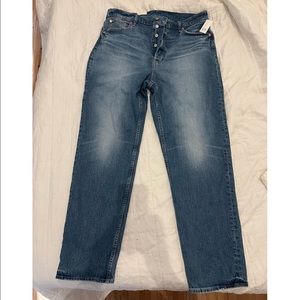 NWT Gap High Rise Cheeky Straight Jeans with Washwell